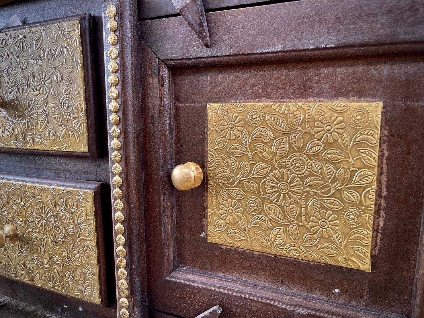 brass accent cabinet