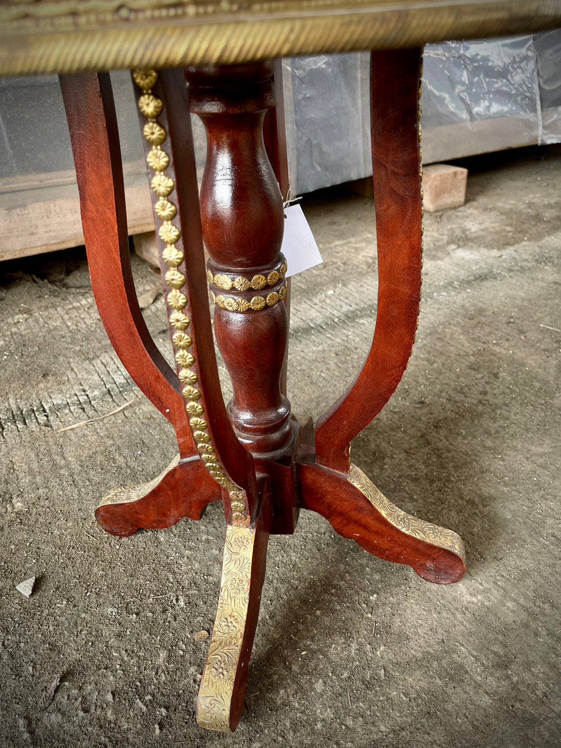 brass accent table