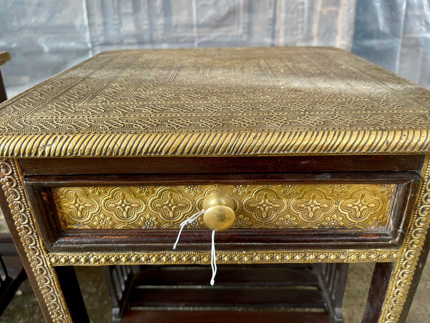 brass bedside furniture