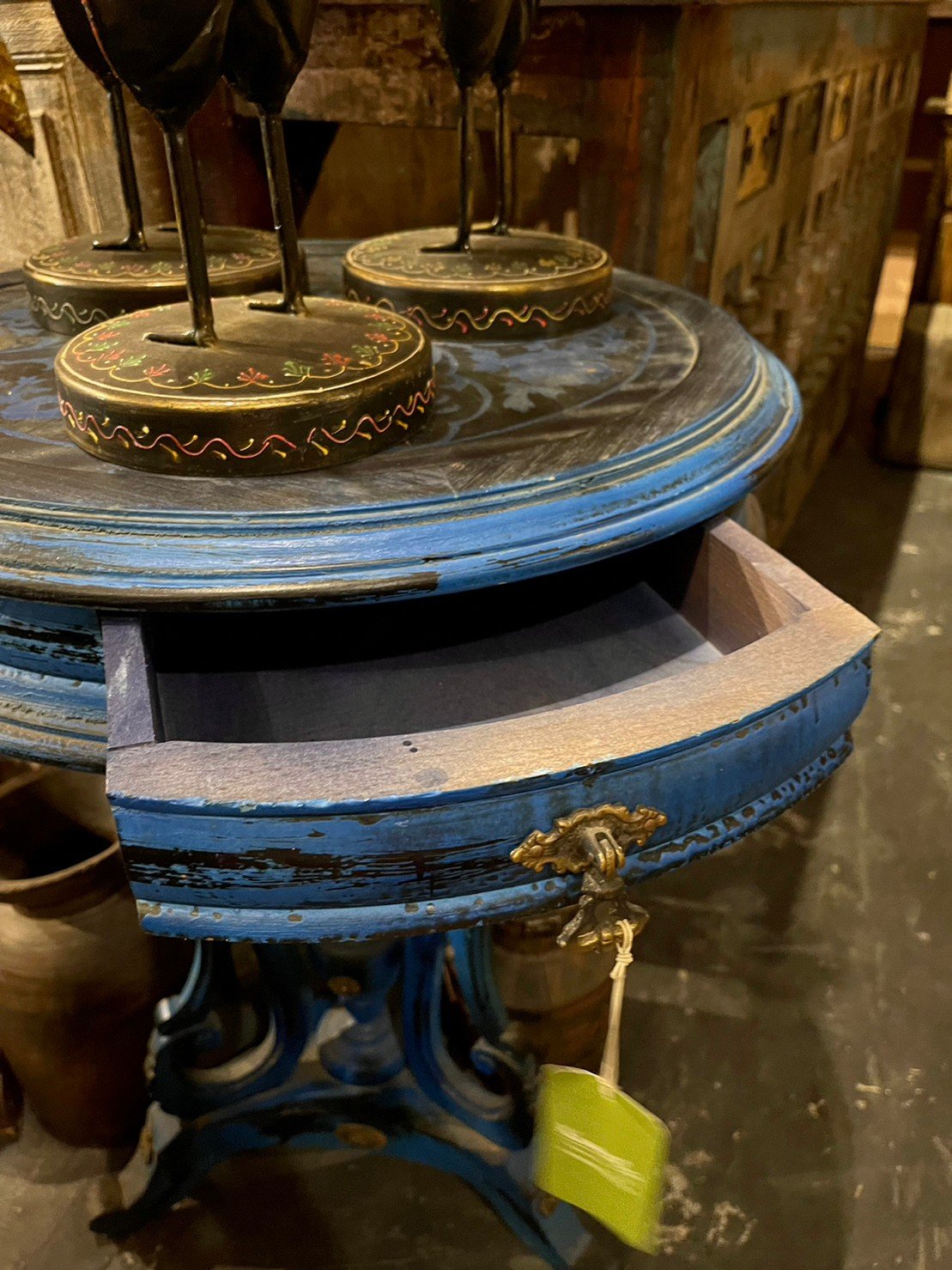 brass gilded side table
