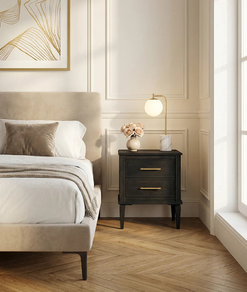 brassy handle mango nightstand