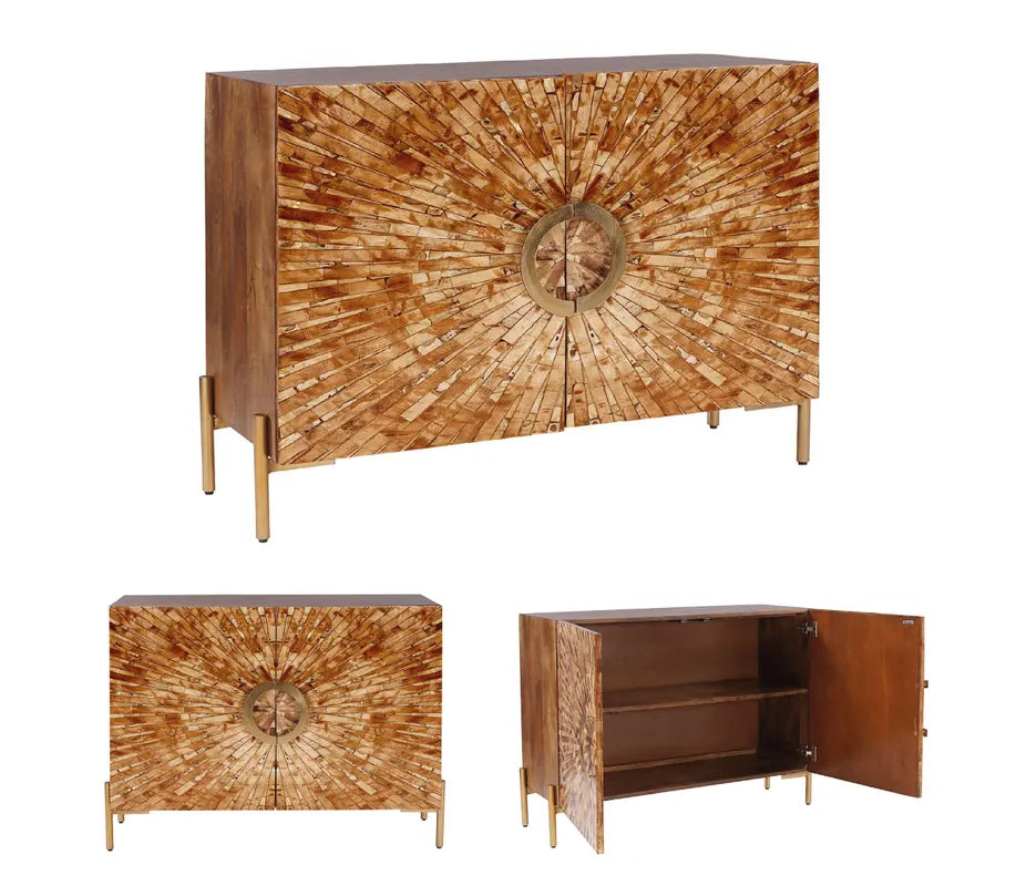 brown mango wood cabinet