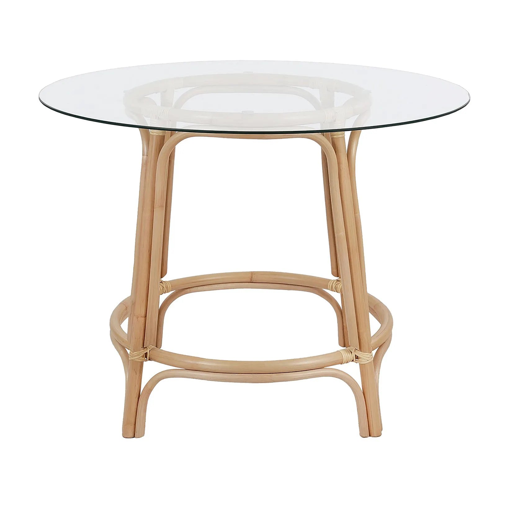 cane base dining table