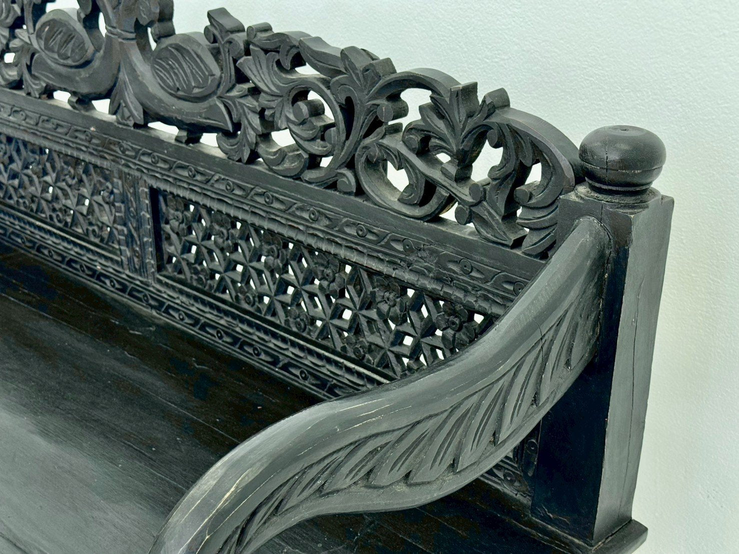  carved bench