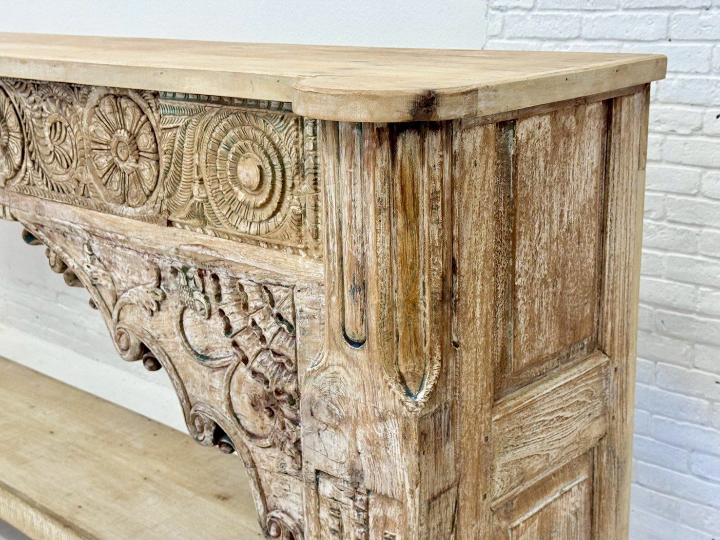  carved console tables