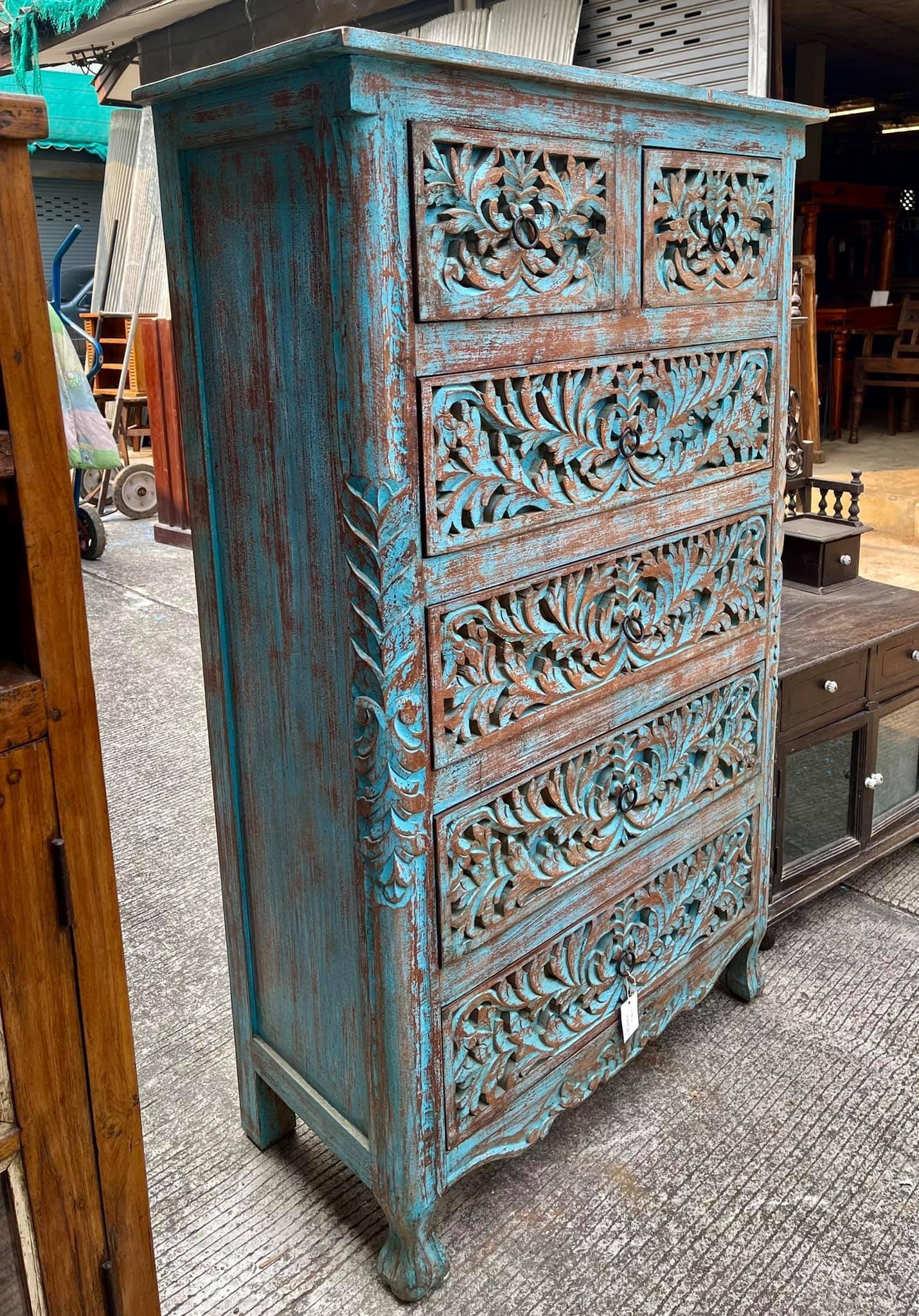 carved design chest