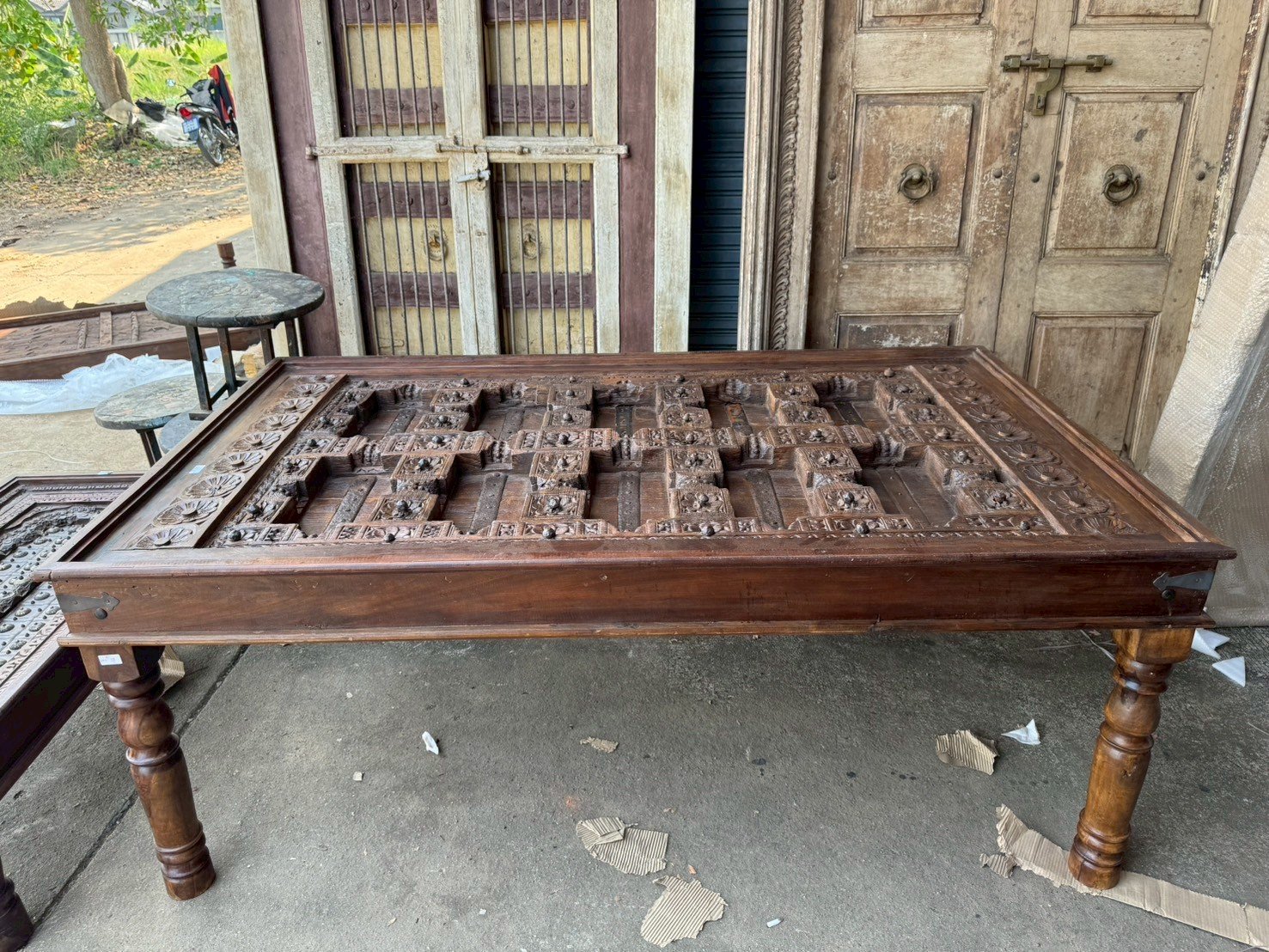 carved dining table