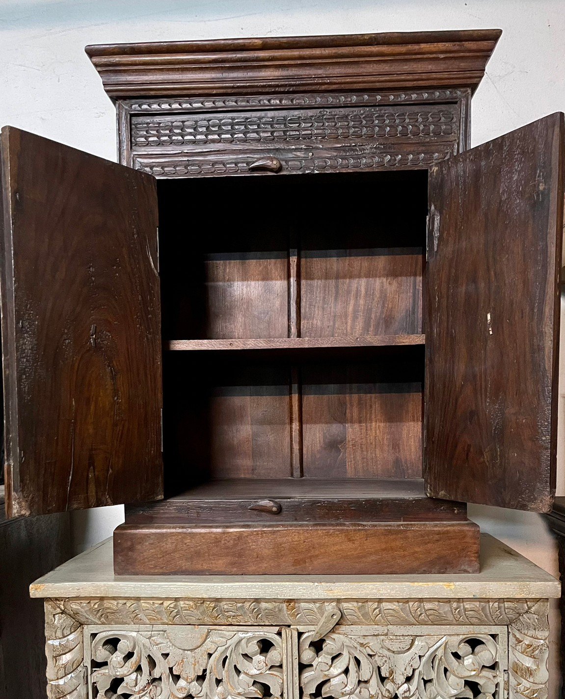 carved door cabinet