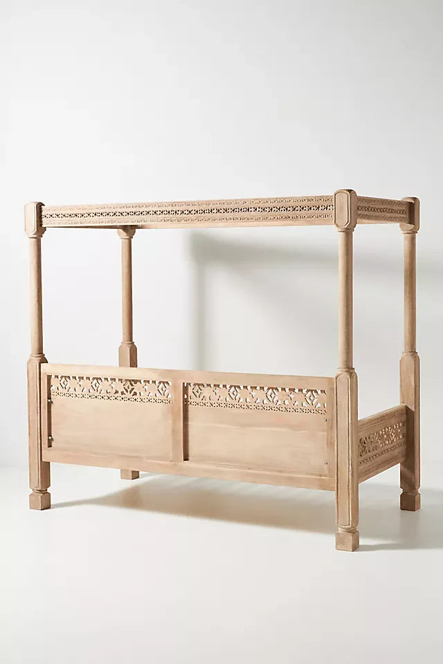 carved mango wood day bed