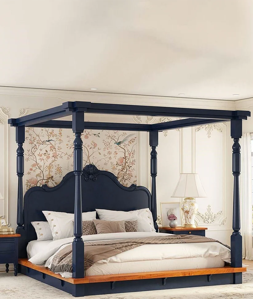 carved poster  bed