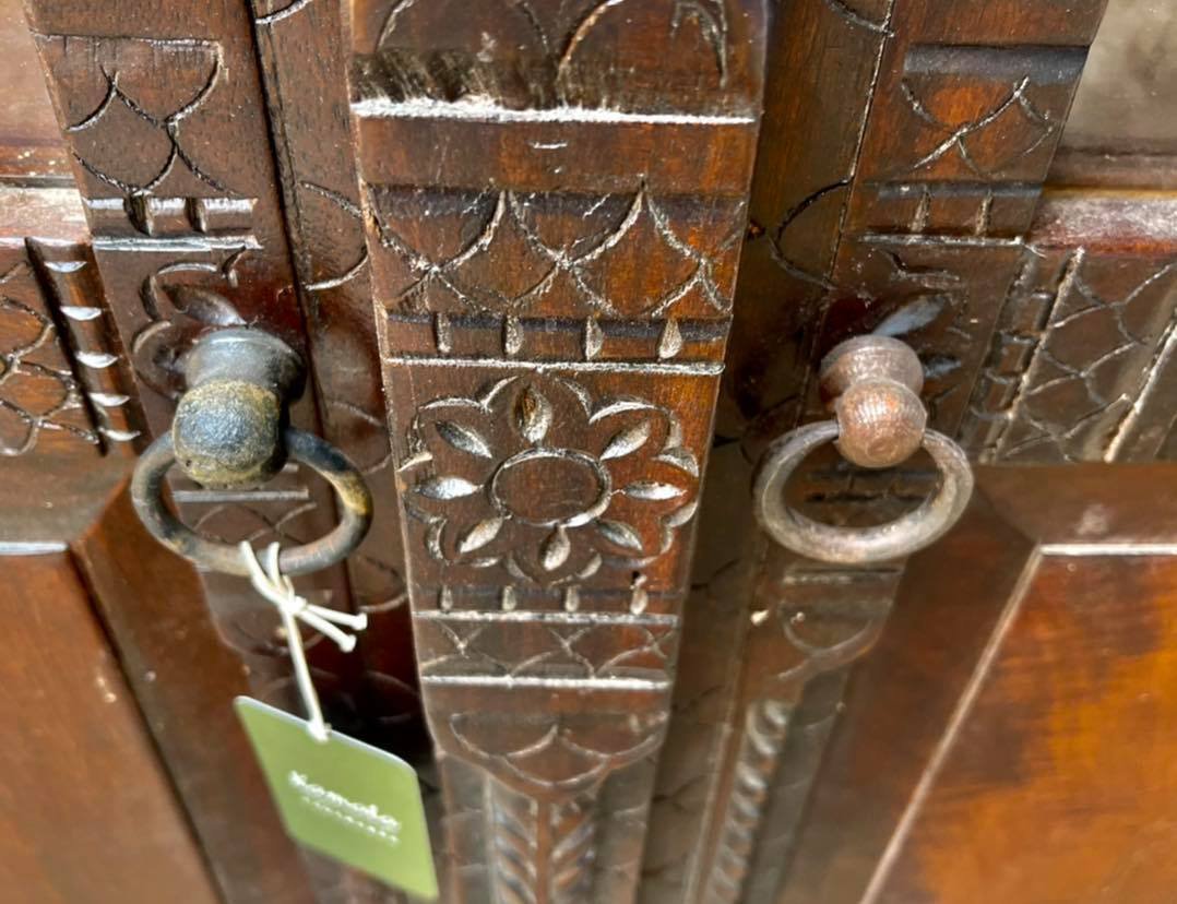  carved wood buffet cabinet