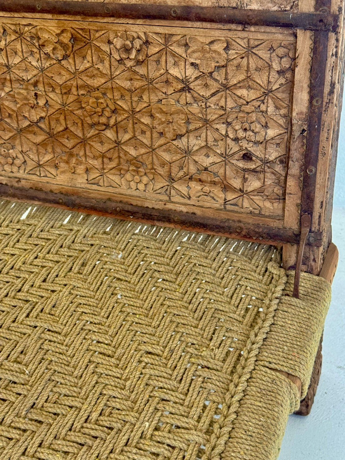 carved wood chair