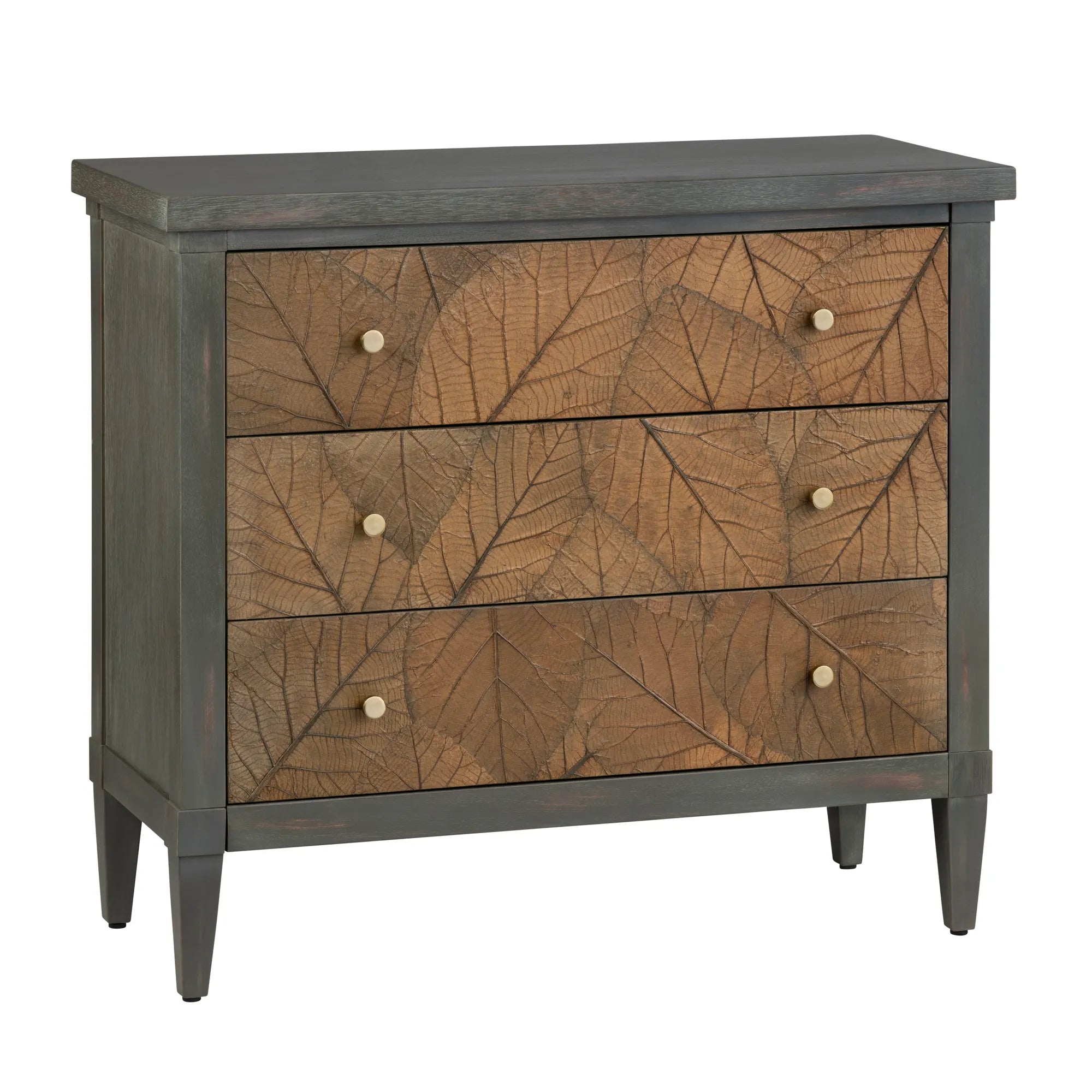 carved wood chest