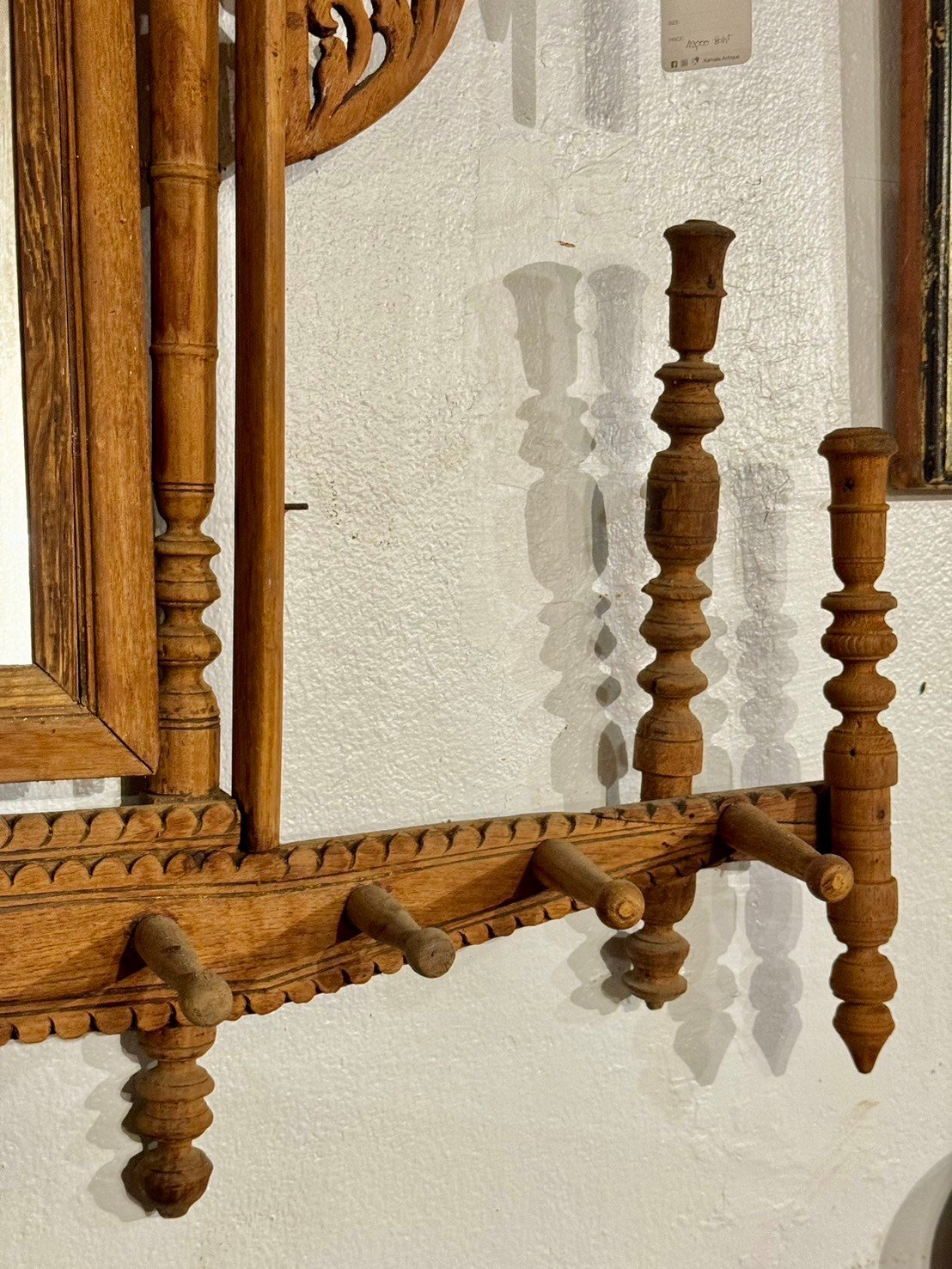 carved wood mirror