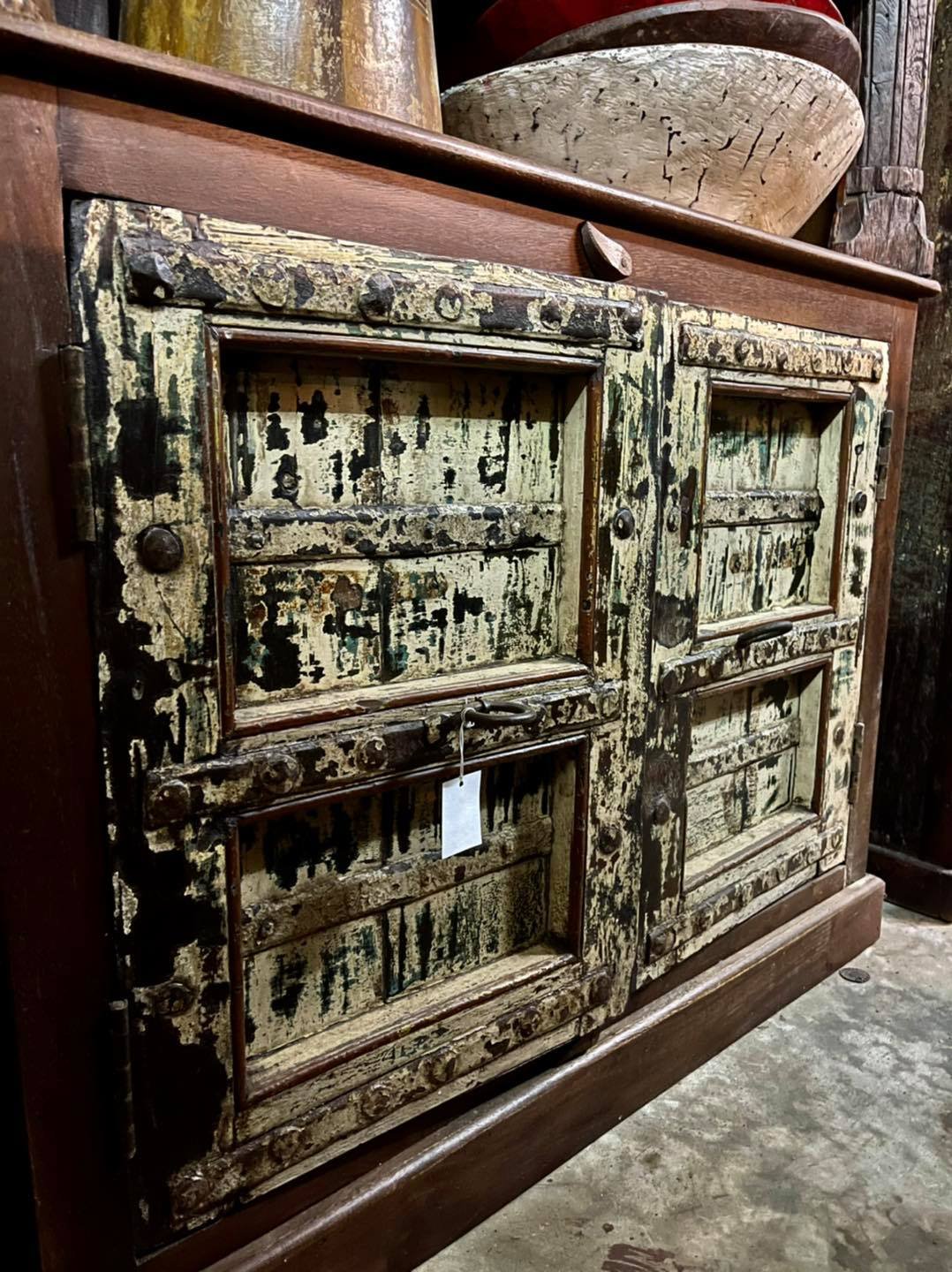 carved wooden bookshelf