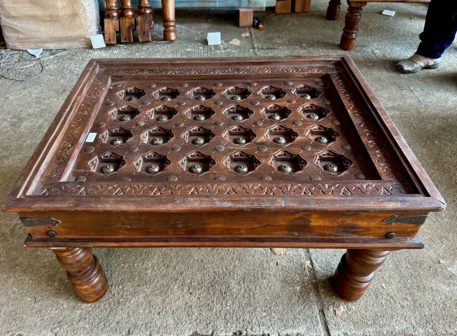 carved wooden coffee tables