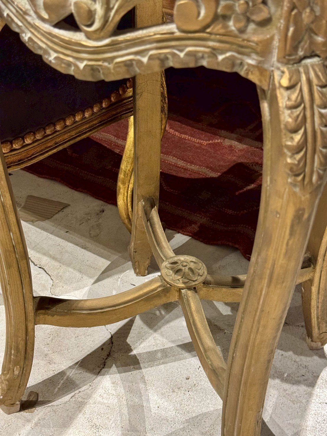  carved wooden side table