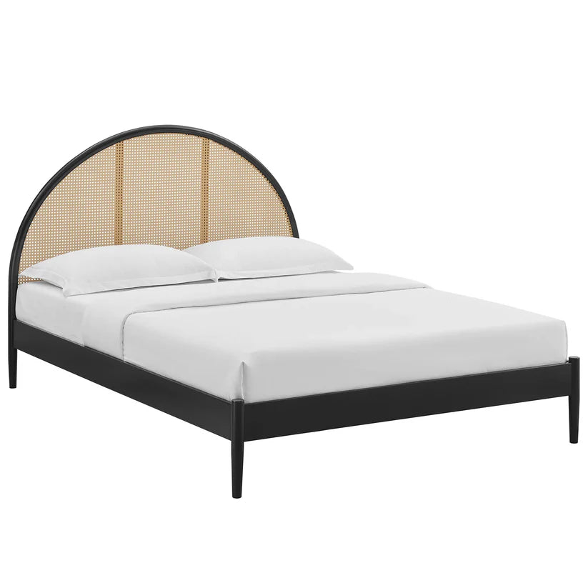 charcoal rattan platform