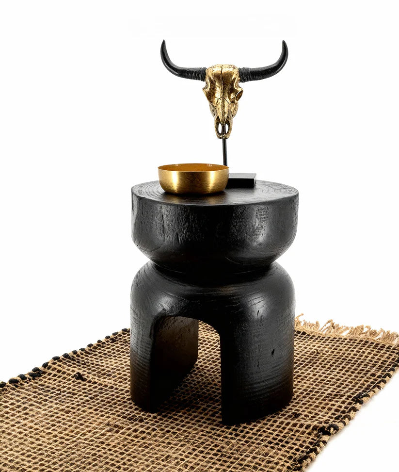 charcoal side table