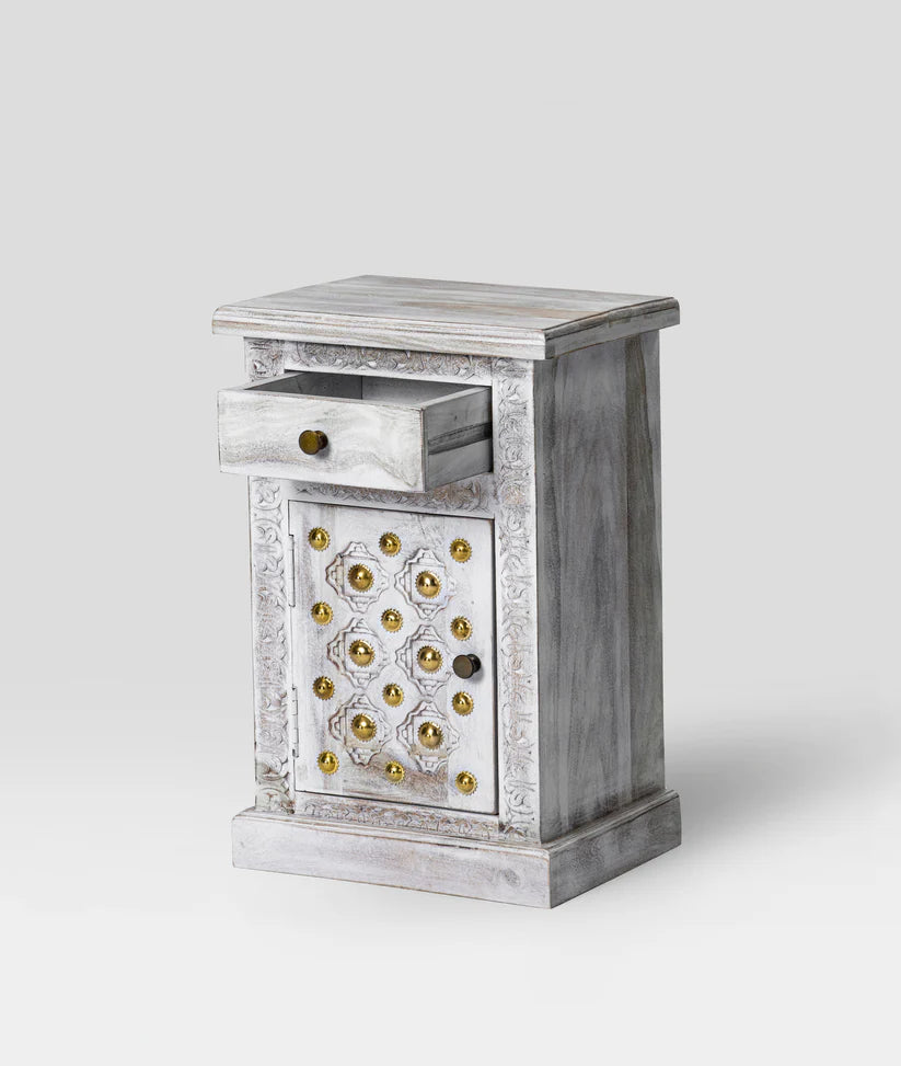 chic solid wood bedside