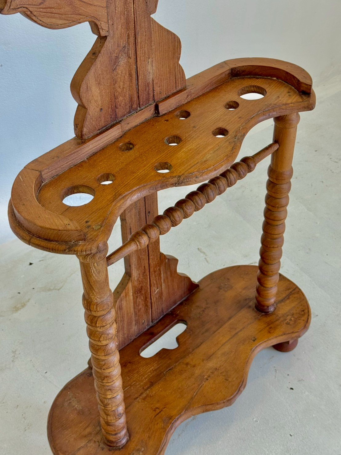 Coat Rack With Umbrella Stand – Solid Wood Entryway Hall Tree W76 x D32 x 194 cm - RIVO HOMES