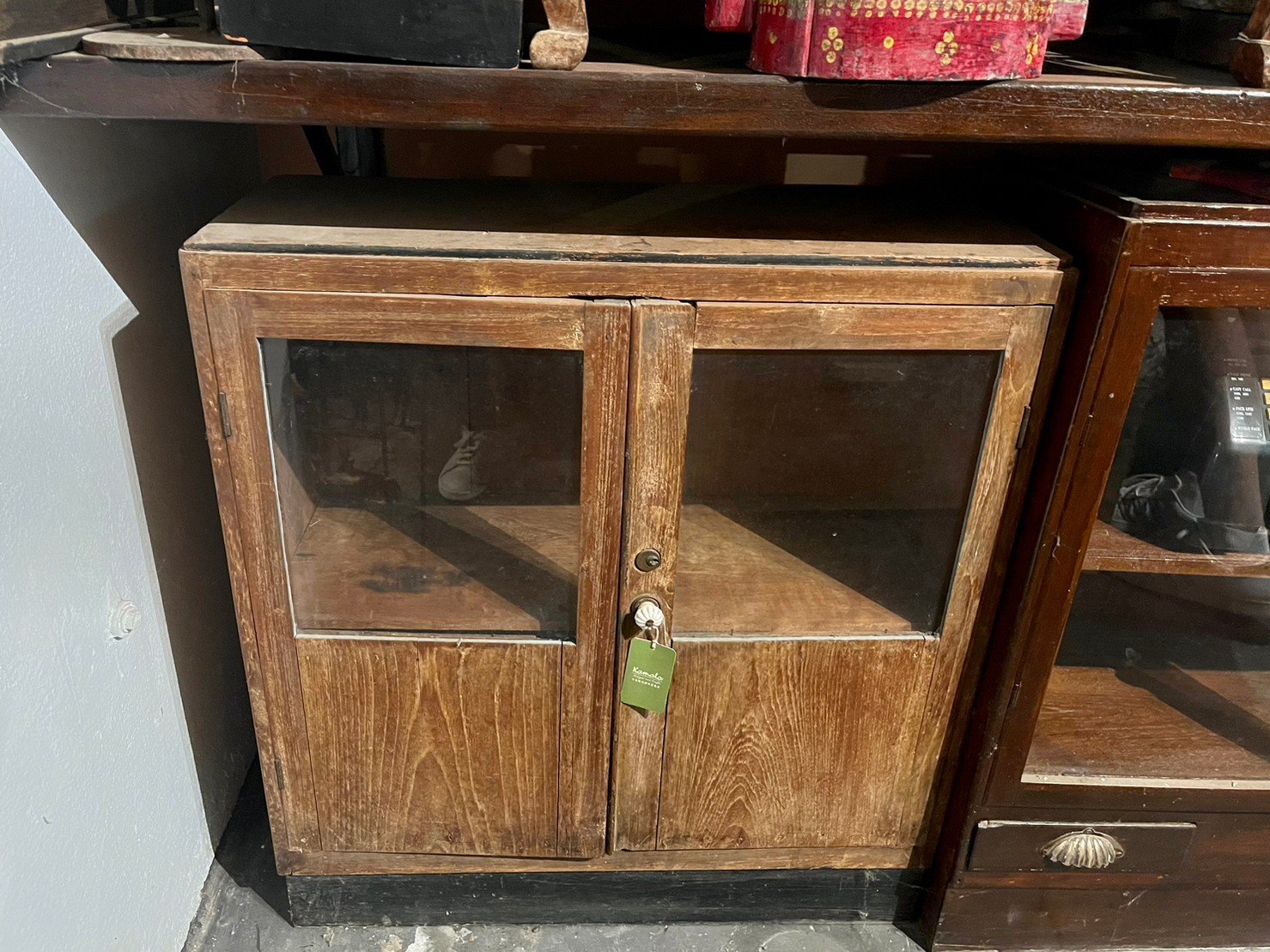 Collectible Display Glass Door Cabinet – Wooden Cabinet with Glass W72 x D29 x H78 cm - RIVO HOMES