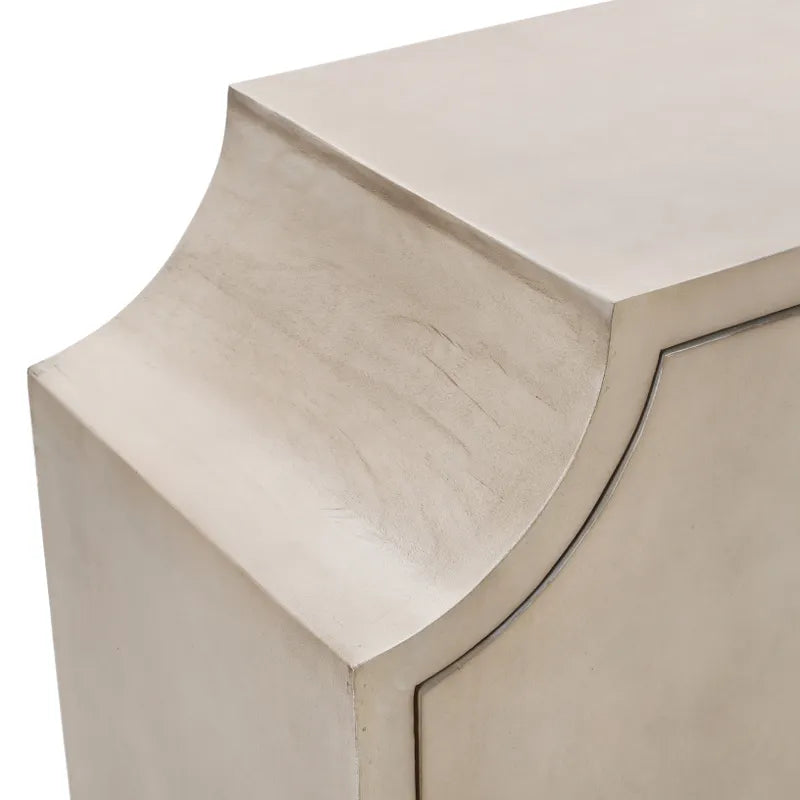concave crisscross base cabinet
