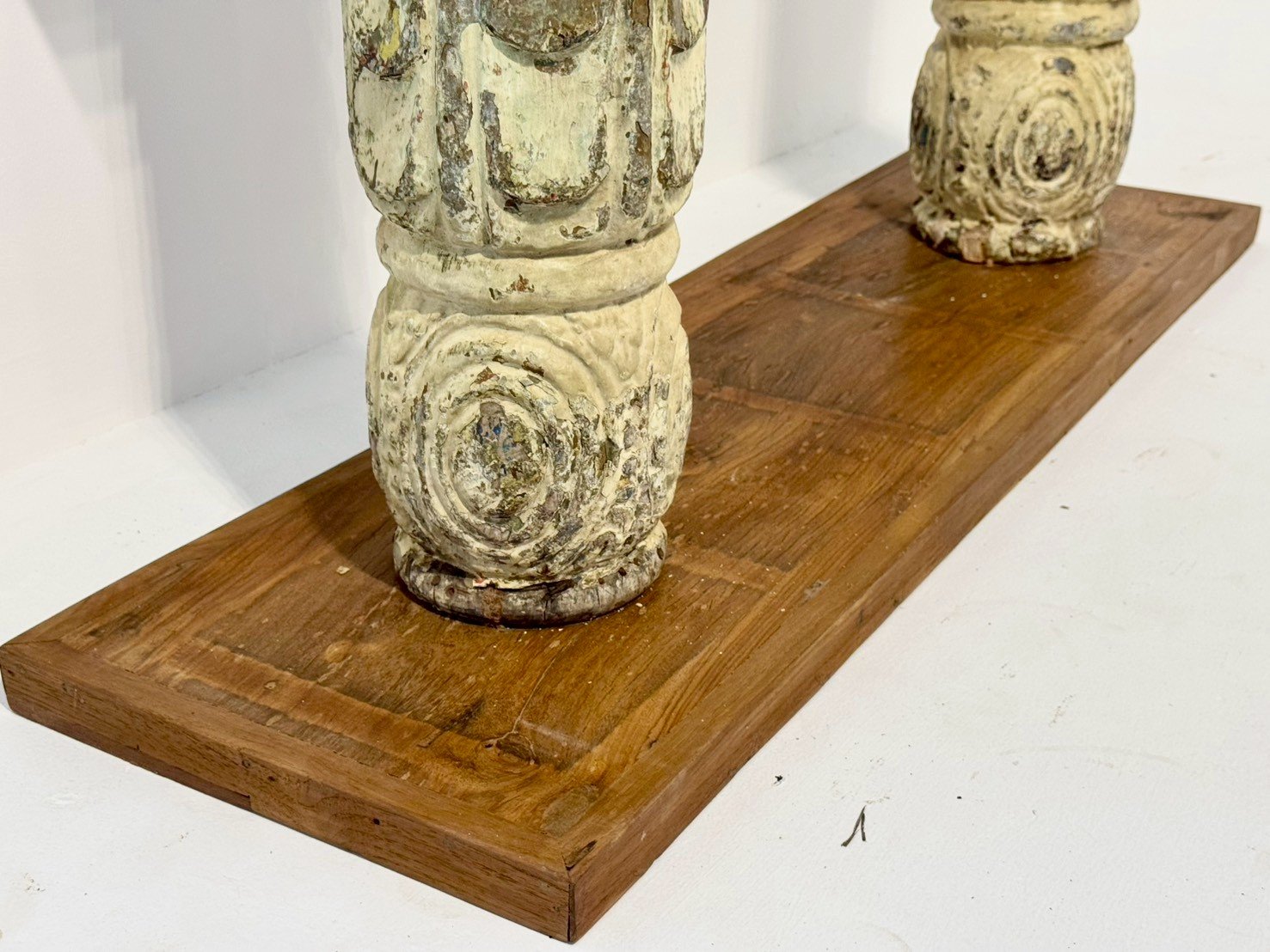 console table natural finish