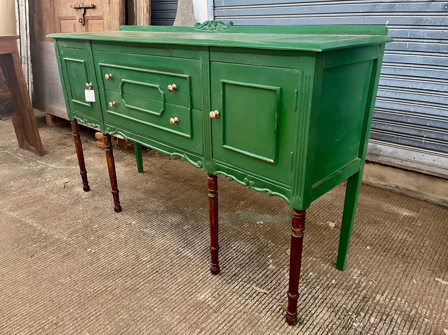 console table with cabinets