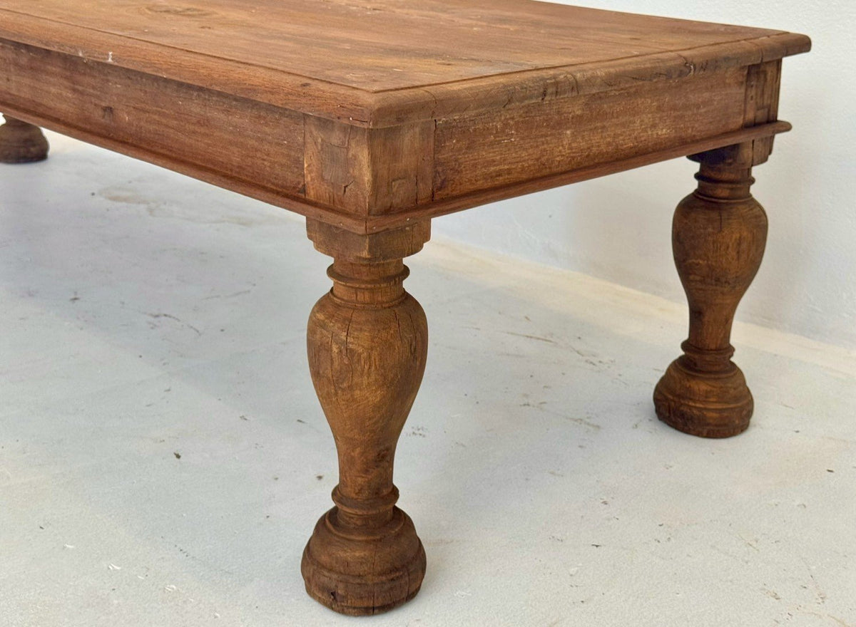 Conventional Simple Table – Rustic Room Center Table in Solid Wood W174 x D67 x H45 cm - RIVO HOMES
