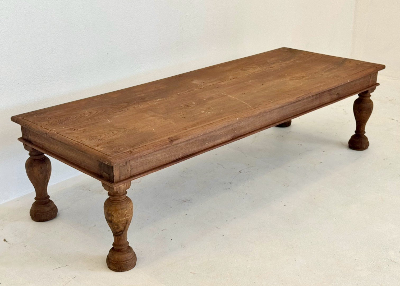 Conventional Simple Table – Rustic Room Center Table in Solid Wood W174 x D67 x H45 cm - RIVO HOMES