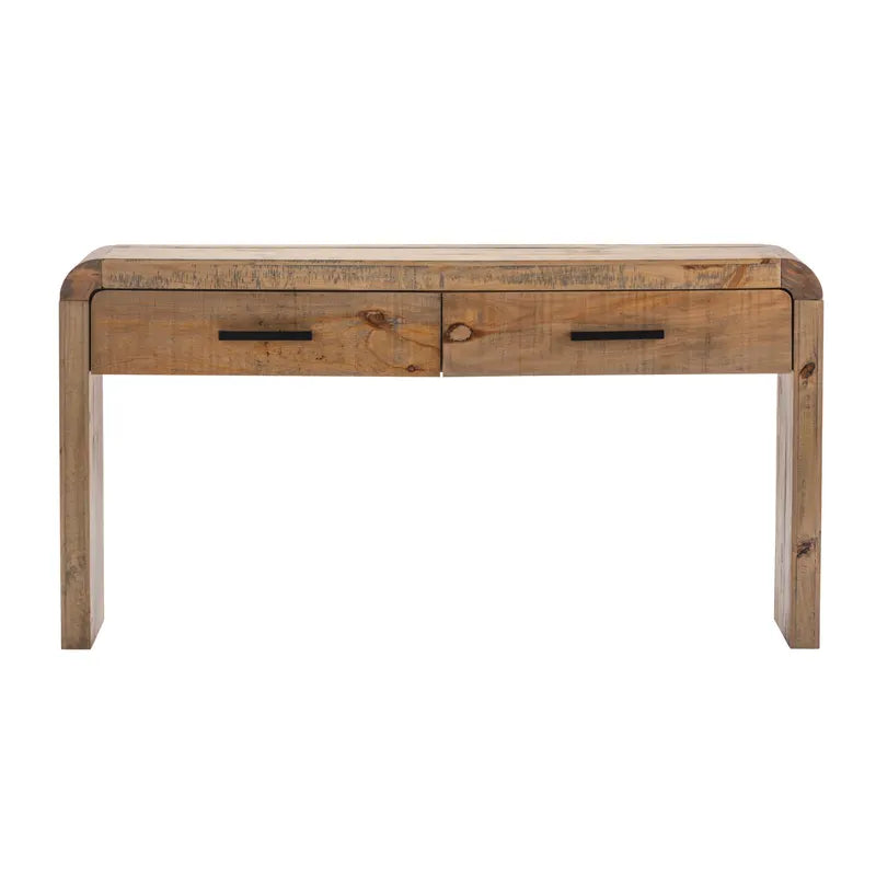 curved mango wood entryway