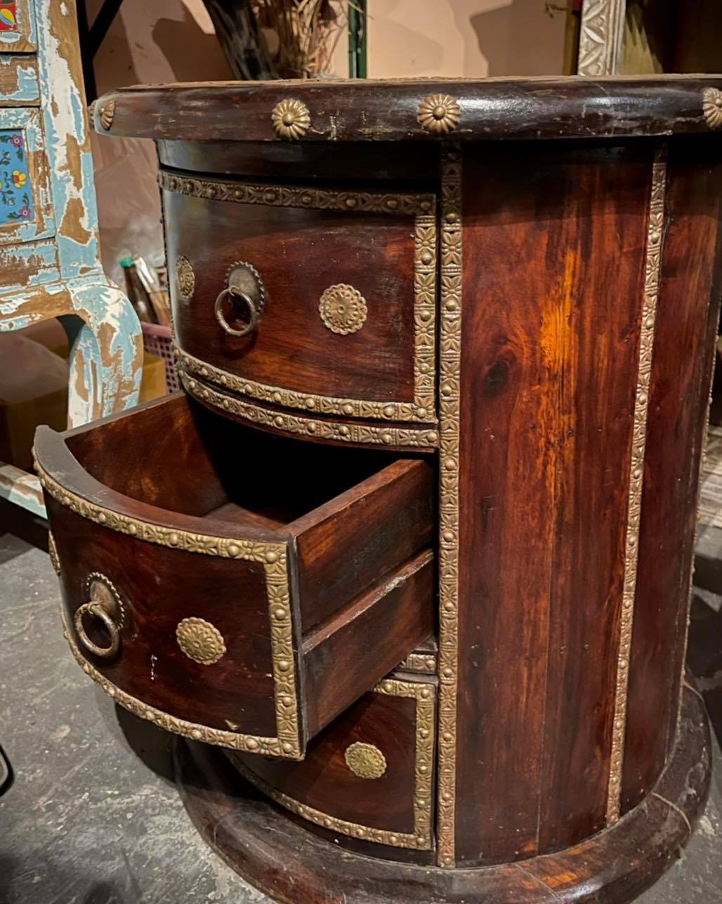 cylindrical nightstand