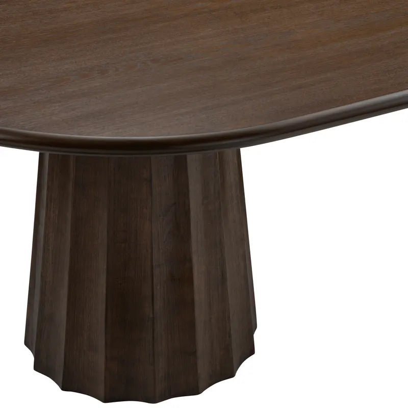 dark brown dining table