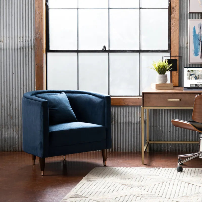 deep blue accent chair