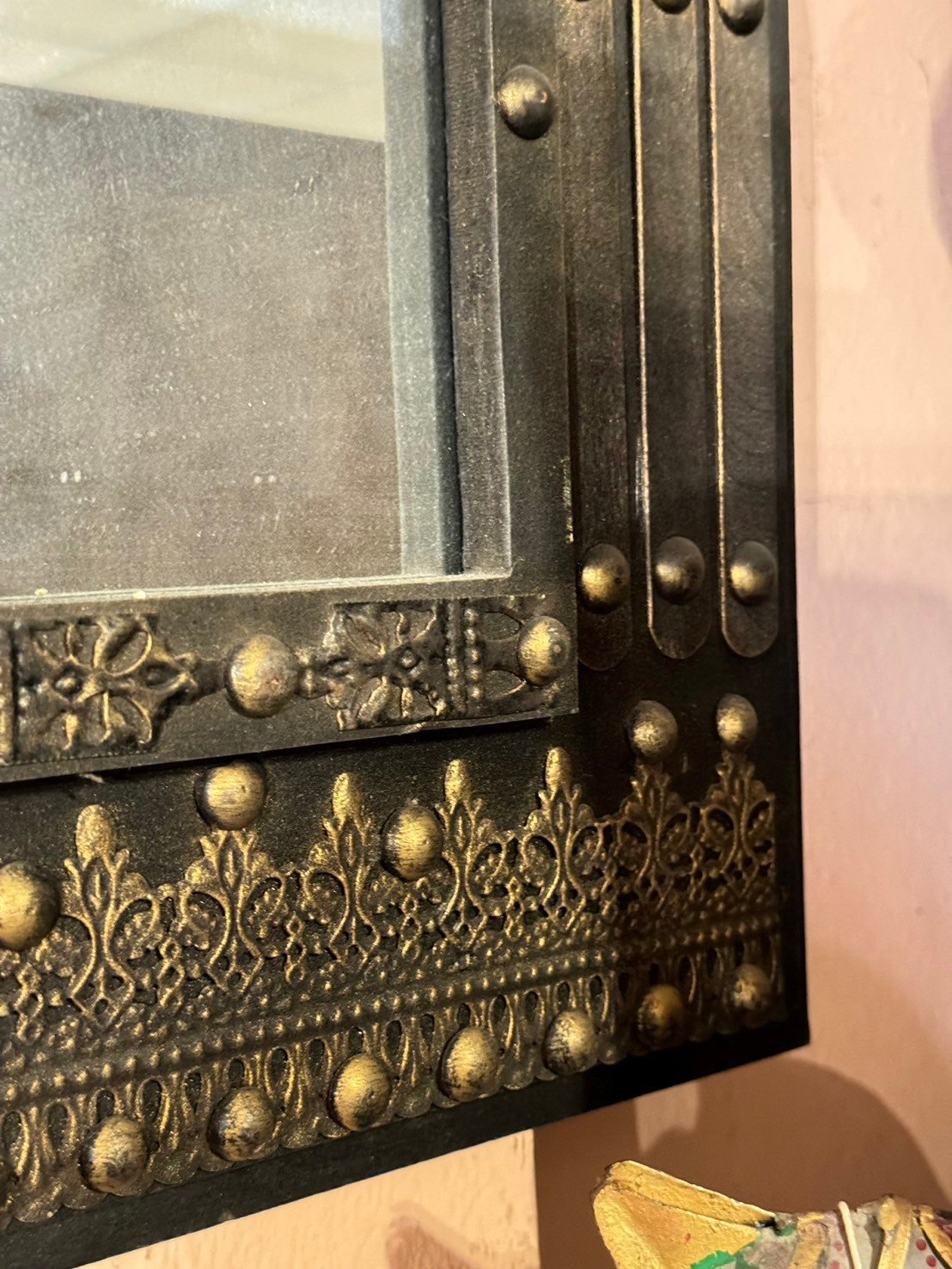 designer wood frame mirror