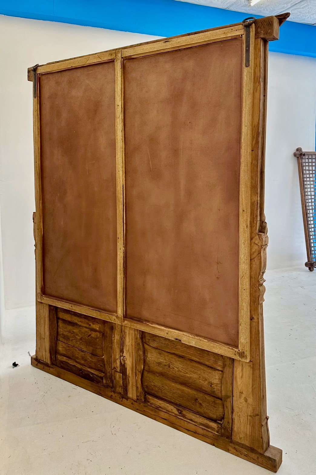 Double Frame Mirror – Large Mirror Frame with Hand-Carved Jali Wood Design W175 x D4 x H203 cm - RIVO HOMES