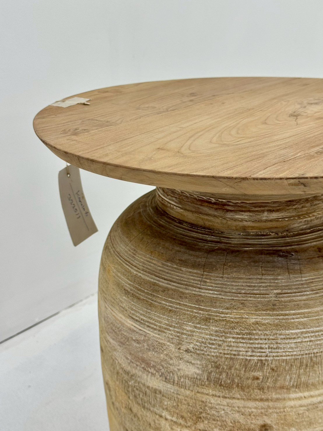 drum wood table