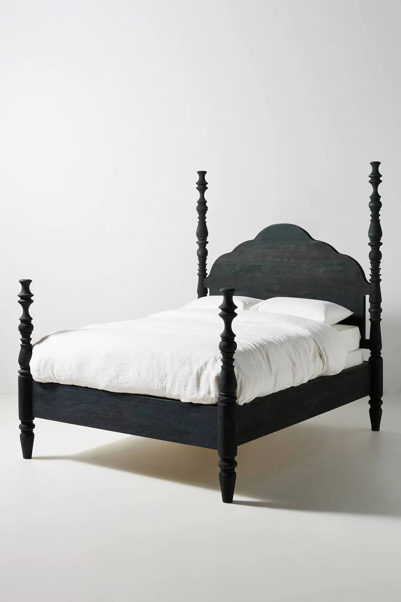 elegant carved headboard bed