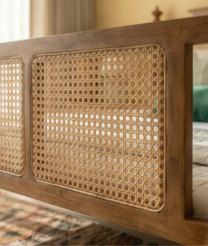 elegant rattan bedroom
