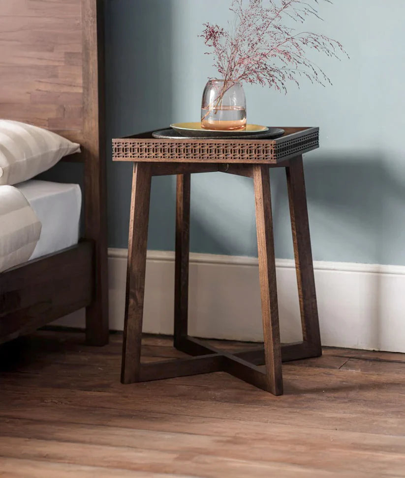 ethnic bedside table