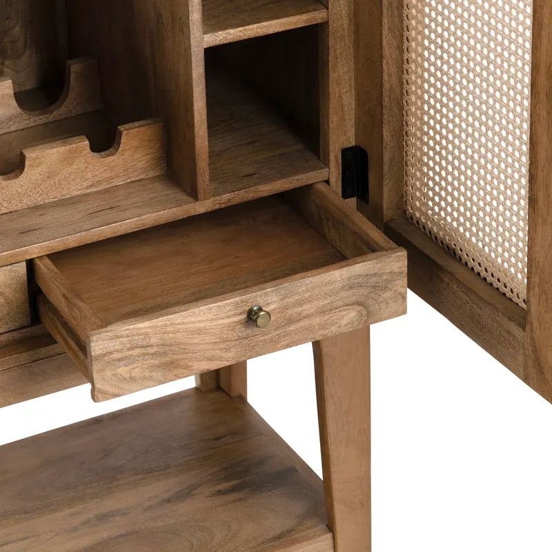 eyelet rattan bar cabinet
