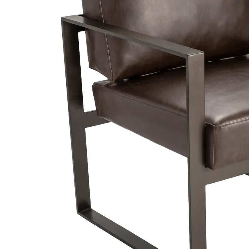 faux leather accent chair