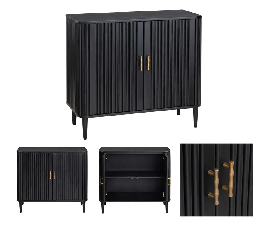 fluted display cabinet