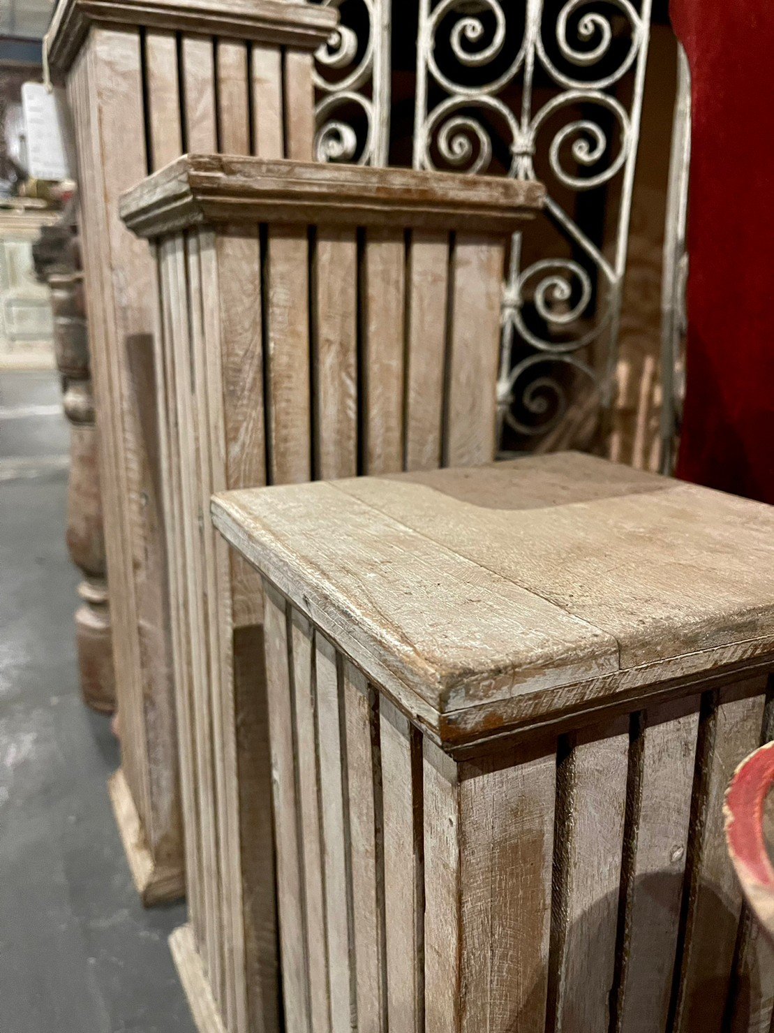 fluted plant stands