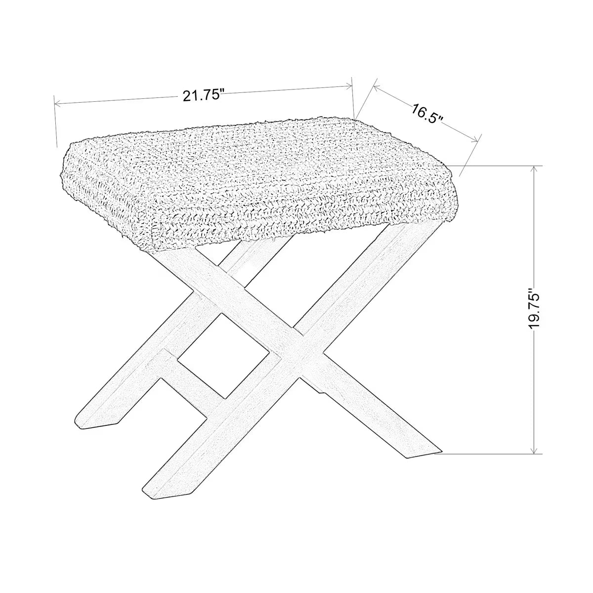 footstool raffia top