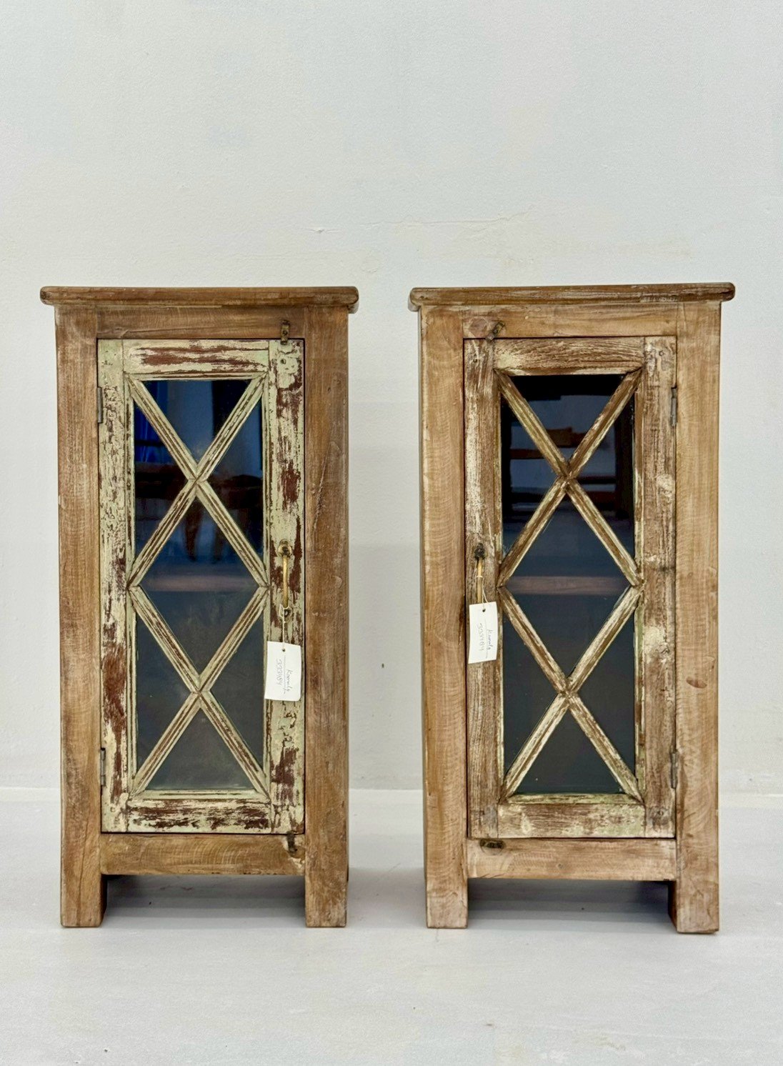 glass bedside cabinet