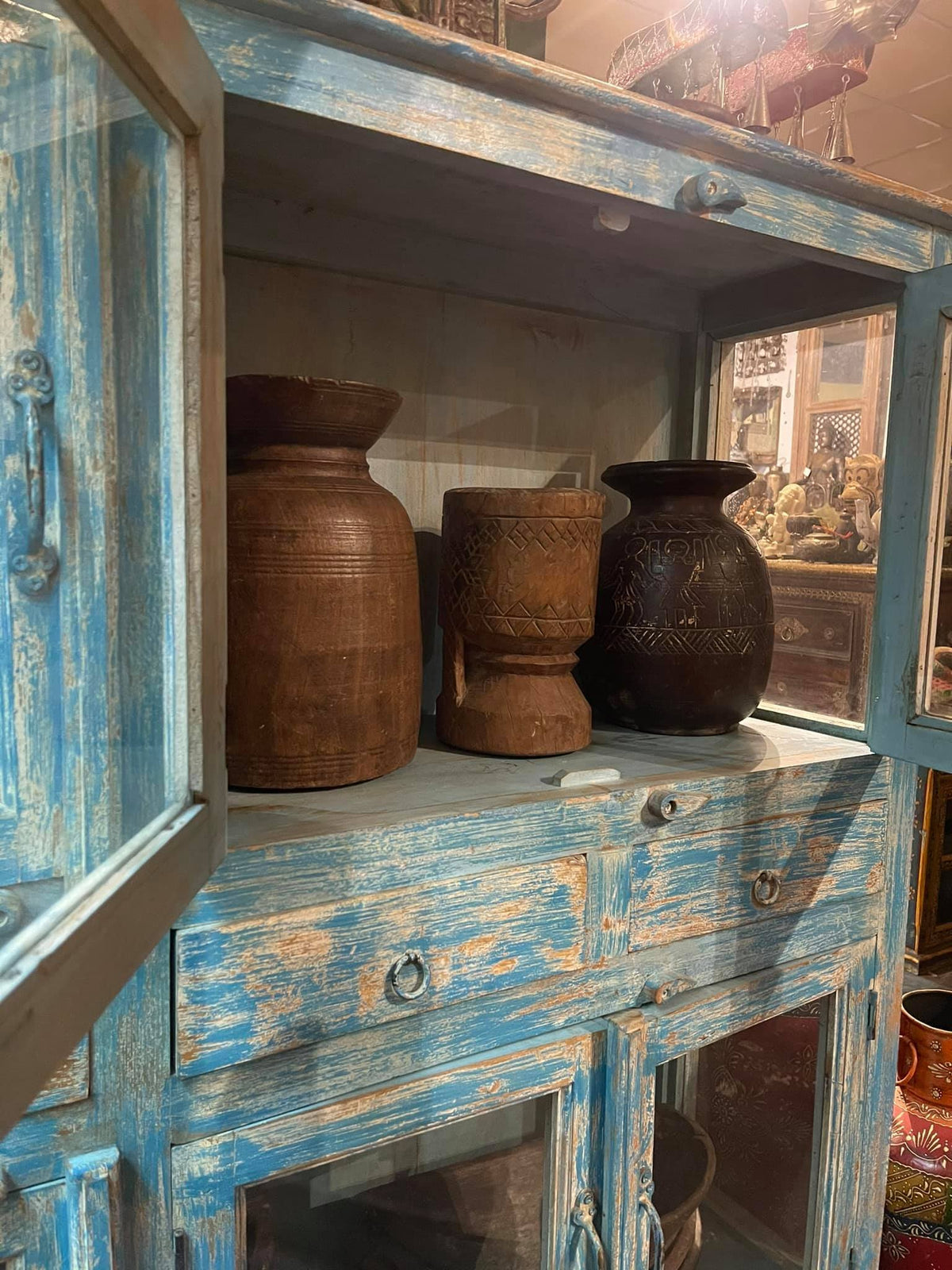 glass door buffet cabinet