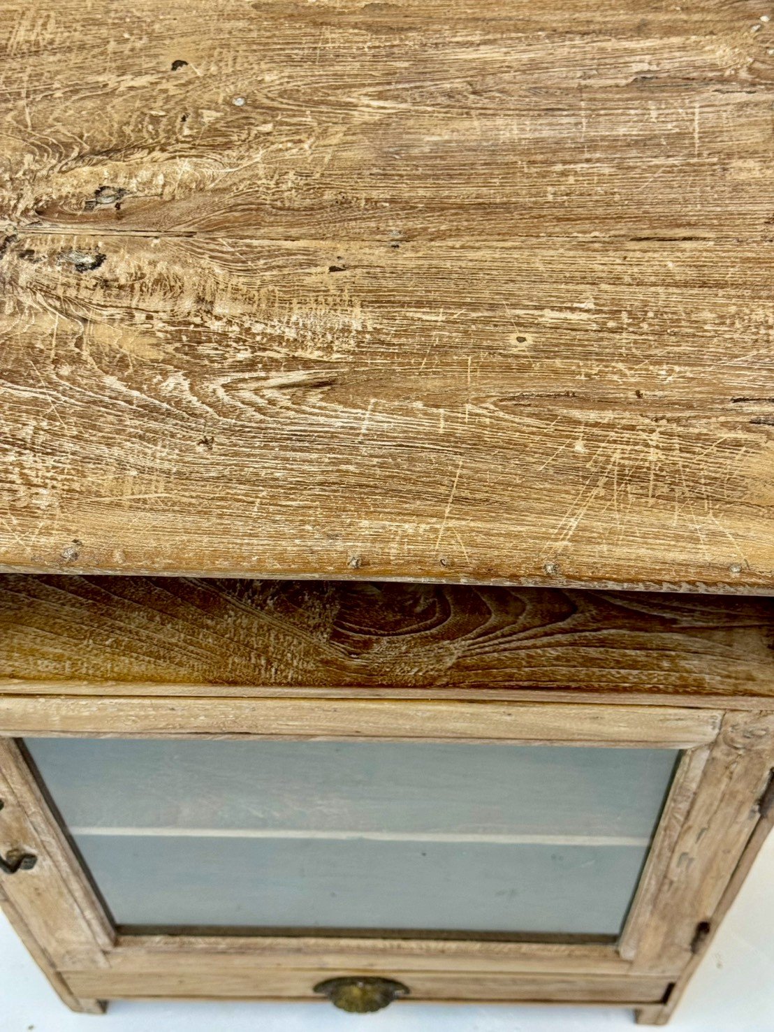 glass front cabinet nightstand