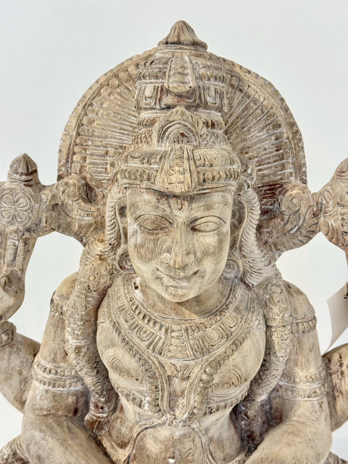 Goddess Laxmi Hand Carved Statue – Wooden Idols for Home Mandir - RIVO HOMES